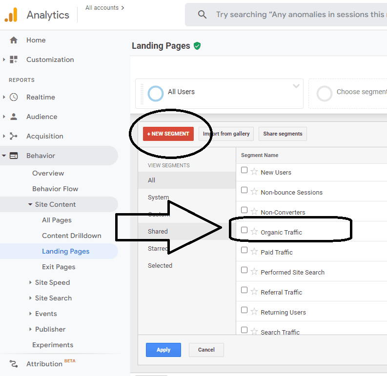 How to set up a new segment in Google Analytics