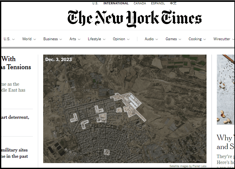 New York Times homepage screenshot