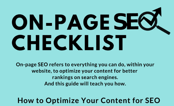 On-Page SEO Checklist Infographic by Erik Emanuelli