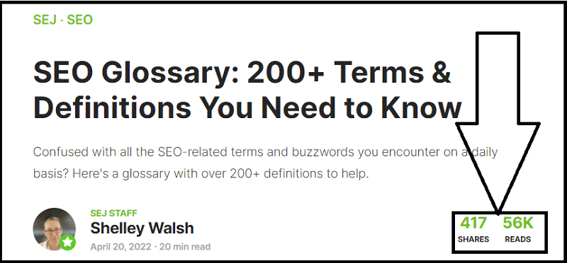 SEO Glossary on SEJ