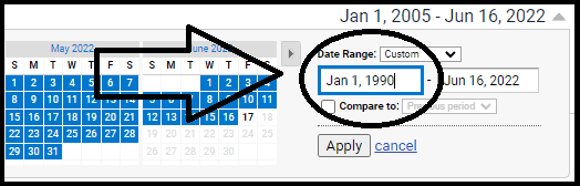 How to set time range in Google Analytics