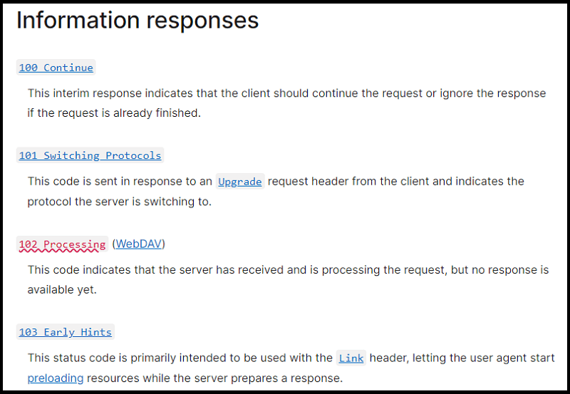 HTTP Status Codes - From the 100s to the 500s