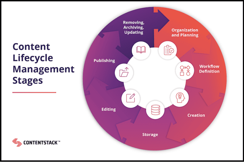 Content lifecycle management stages