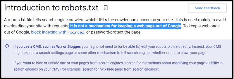 Introduction to robots.txt file by Google Search Central