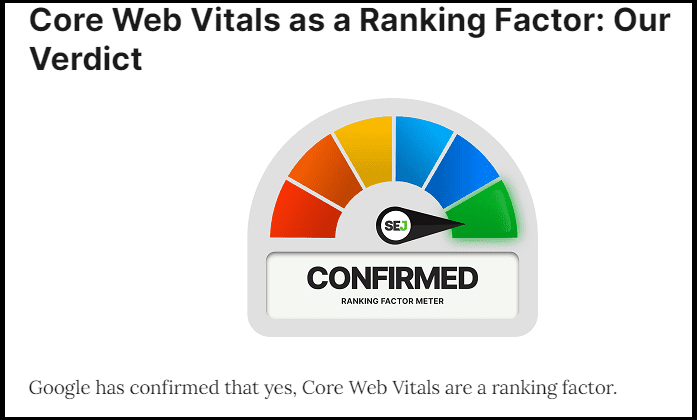 SEJ confirms Core Web Vitals are a ranking factor
