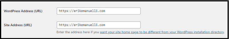 setting the preferred site address