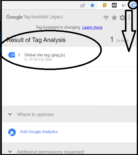 Example of how Google Tag Assistant Legacy works