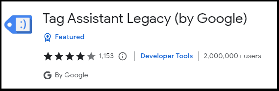 Tag Assistant Legacy Chrome extension screenshot