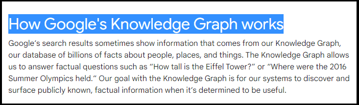 How Google's Knowledge Graph works