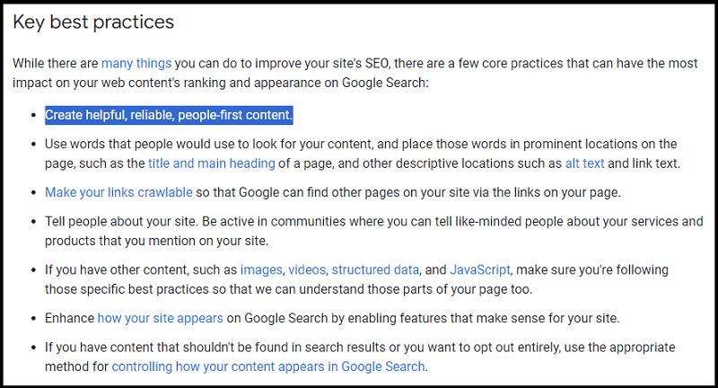 Key best practices to improve content ranking and appearance on Search according to Google