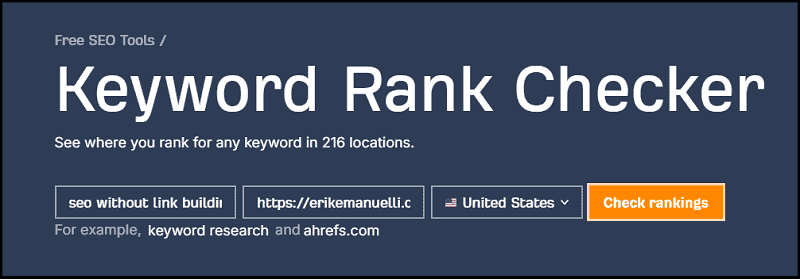 Keyword Rank Tracker by Ahrefs