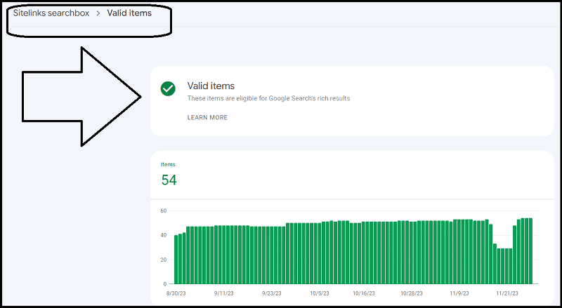 Valid structured data via Google Search Console