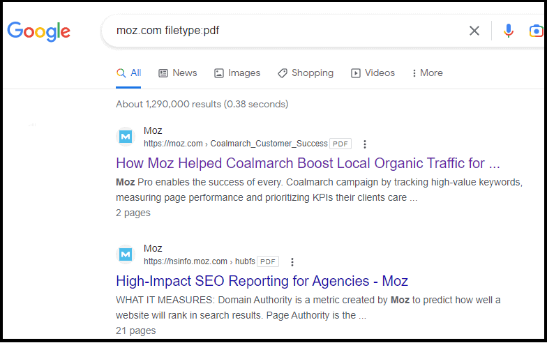Search results for the command "moz.com filetype:pdf"